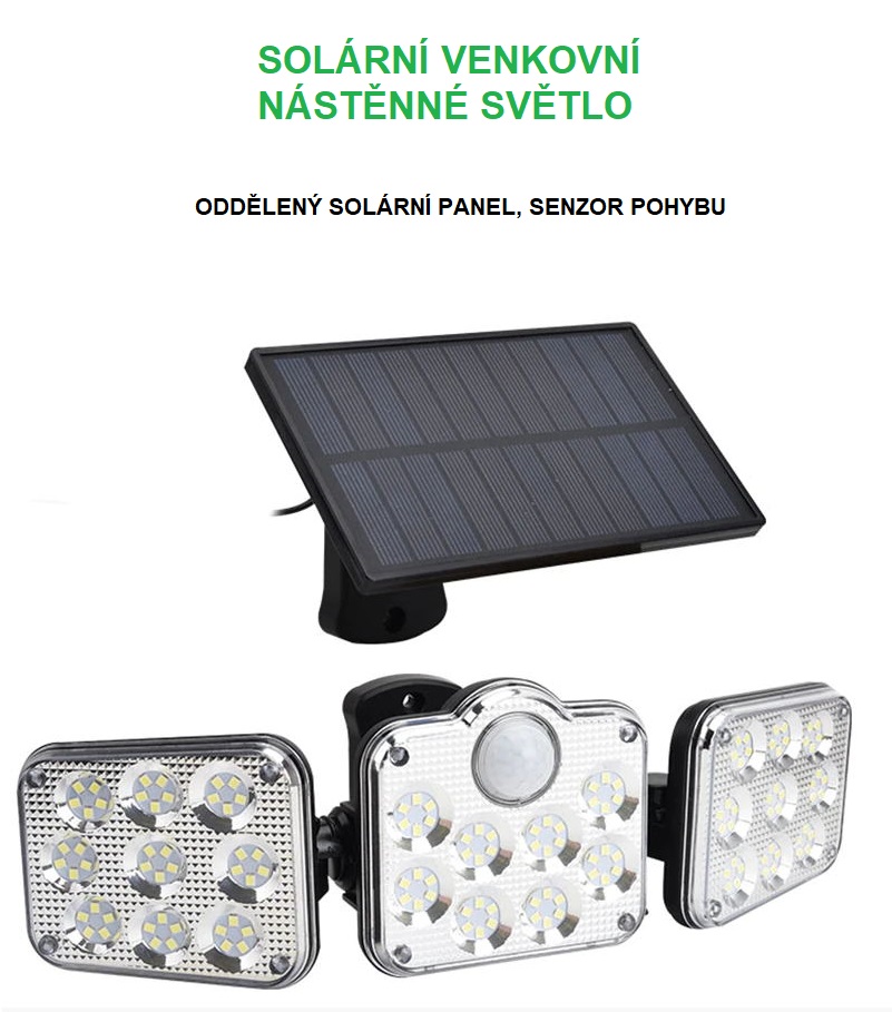 Three-head LED Solar Motion Sensor Wall Light (10)cz